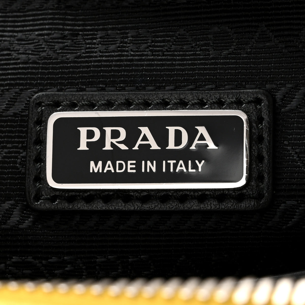 Prada Saffiano Cuir Logo Embossed Triangle Shoulder Bag Sole 10 of 19