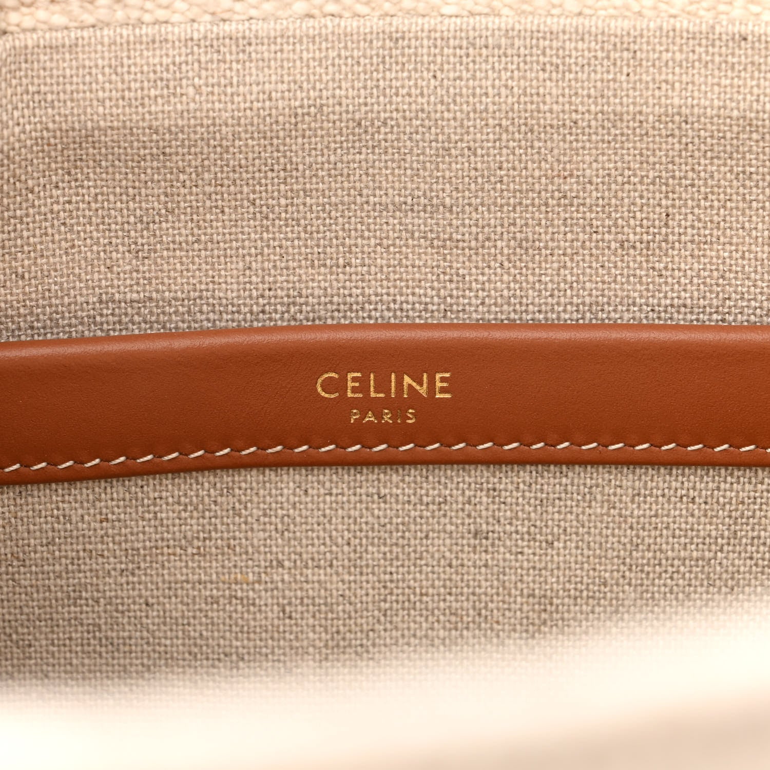 Celine Canvas Small Cabas Thais Ecru Black 6 of 12