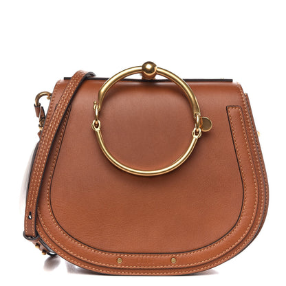 Chloe Calfskin Suede Medium Nile Bracelet Bag Caramel 1 of 7