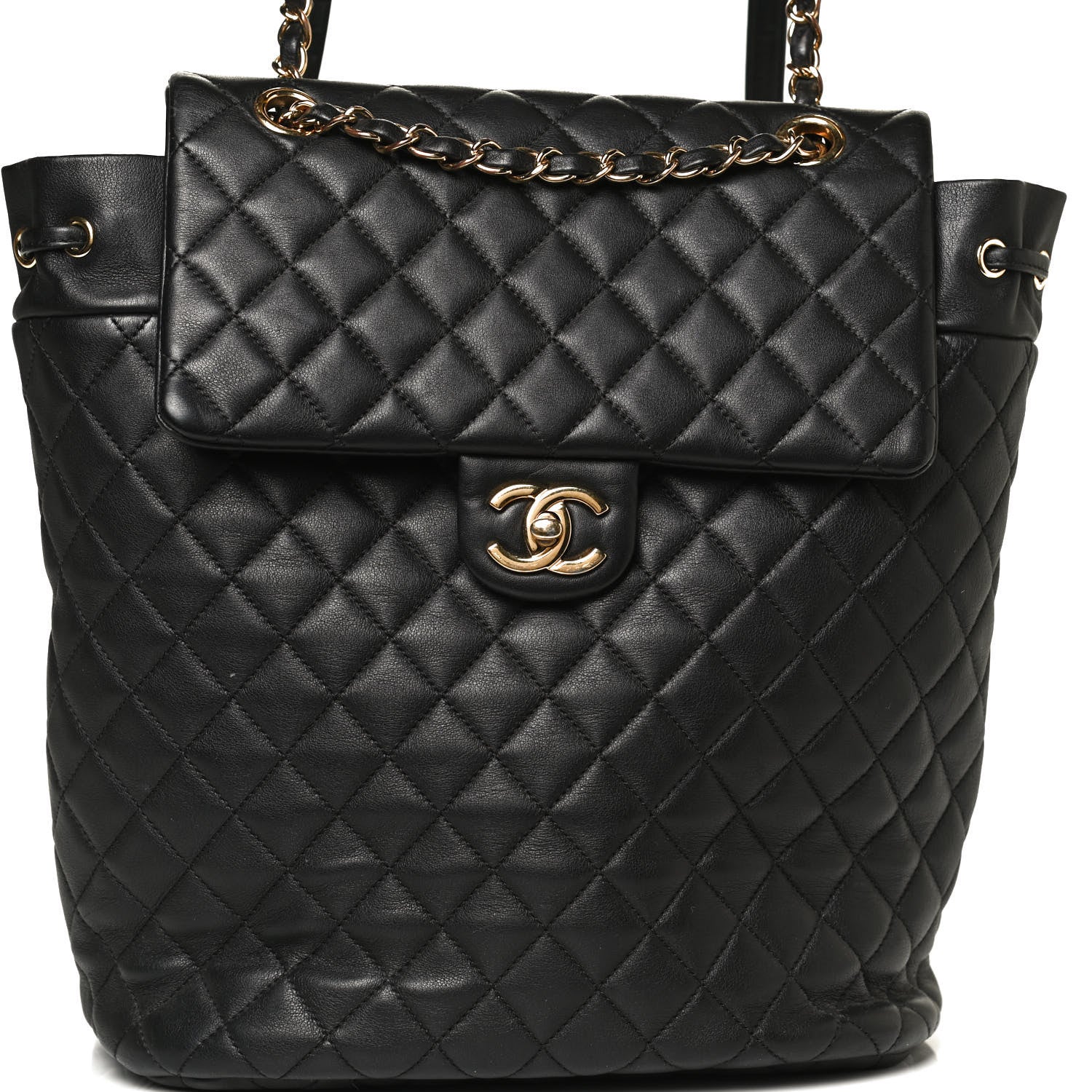Chanel Lambskin Quilted Large Urban Spirit Backpack Black 8 of 12