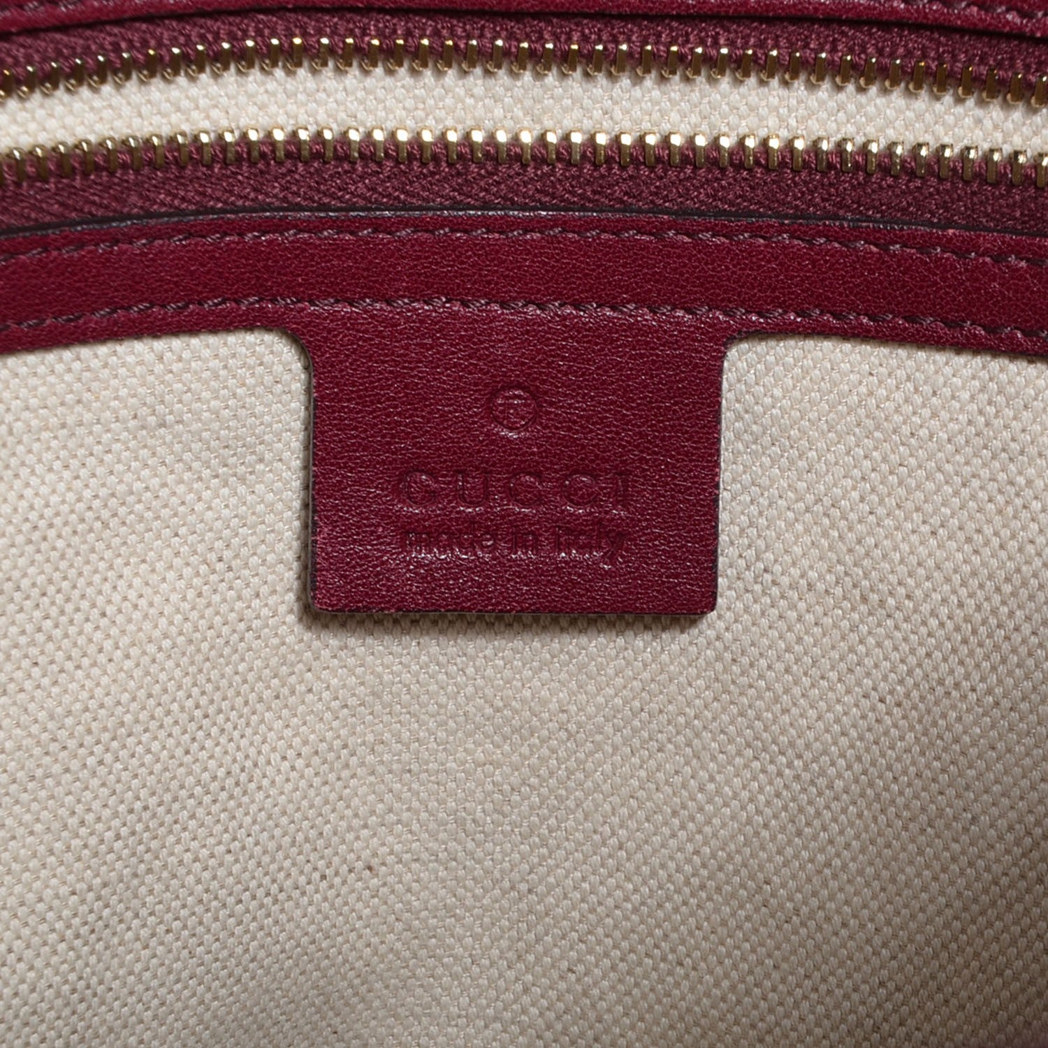 Gucci Guccissima Medium Bree Foldover Tote Classic Ruby 6 of 9