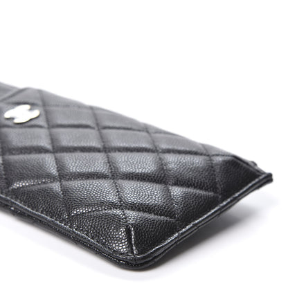 Chanel Caviar Quilted Classic Flat Wallet Pouch Black 5 of 9