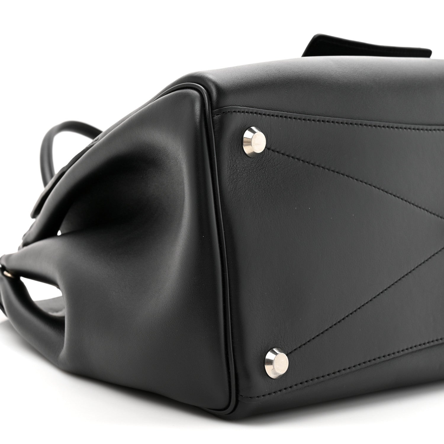 Balenciaga Smooth Calfskin Medium Bel Air Carry All Bag Black 9 of 10