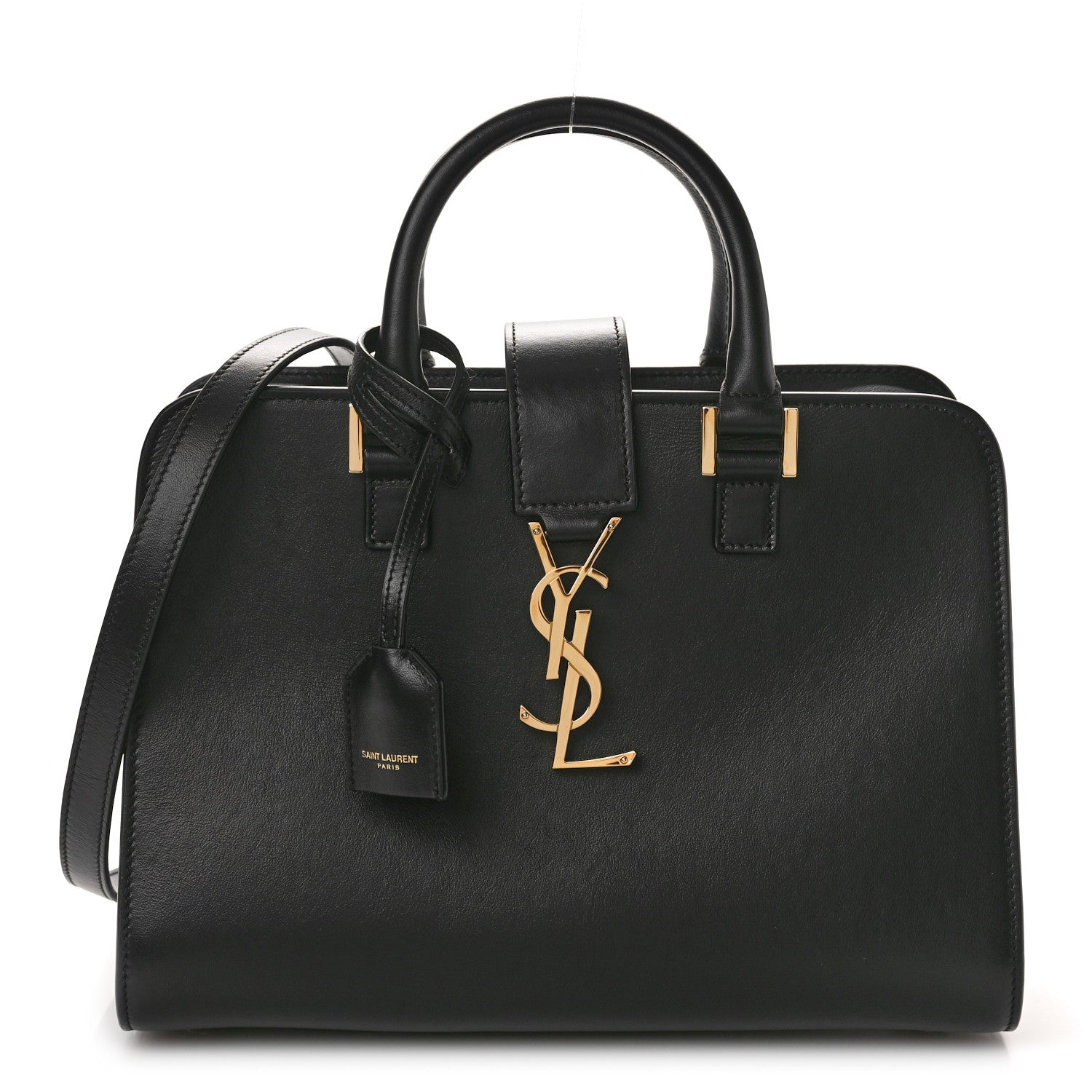 Saint Laurent SAINT LAURENT Calfskin Monogram Baby Cabas Black 1 of 9