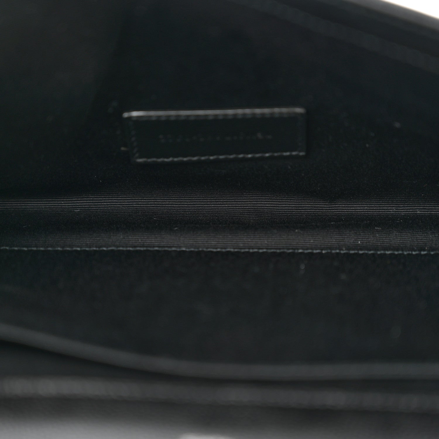 Saint Laurent Grain De Poudre Matelasse Chevron Monogram Envelope Clutch Black 5 of 12