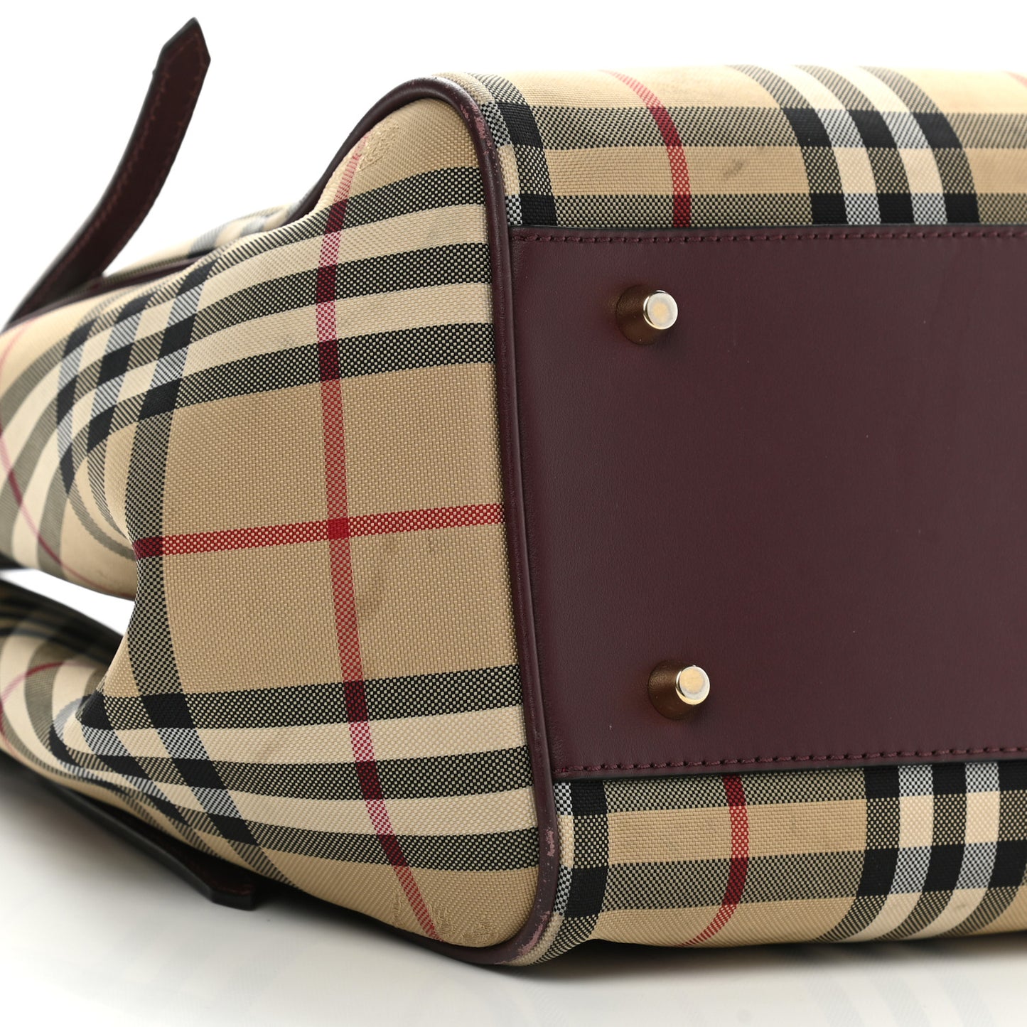 House Check Small Canterbury Tote Burgundy