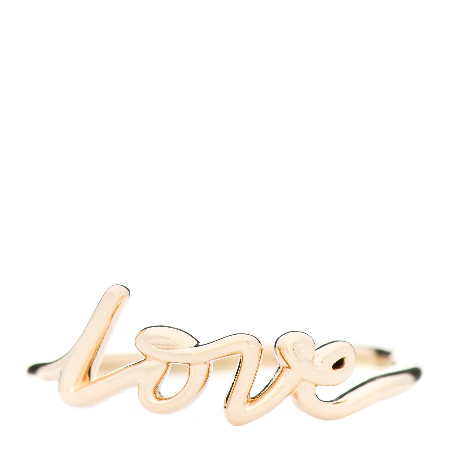 18K Yellow Gold Mini Paloma's Graffiti Love Ring 54 7
