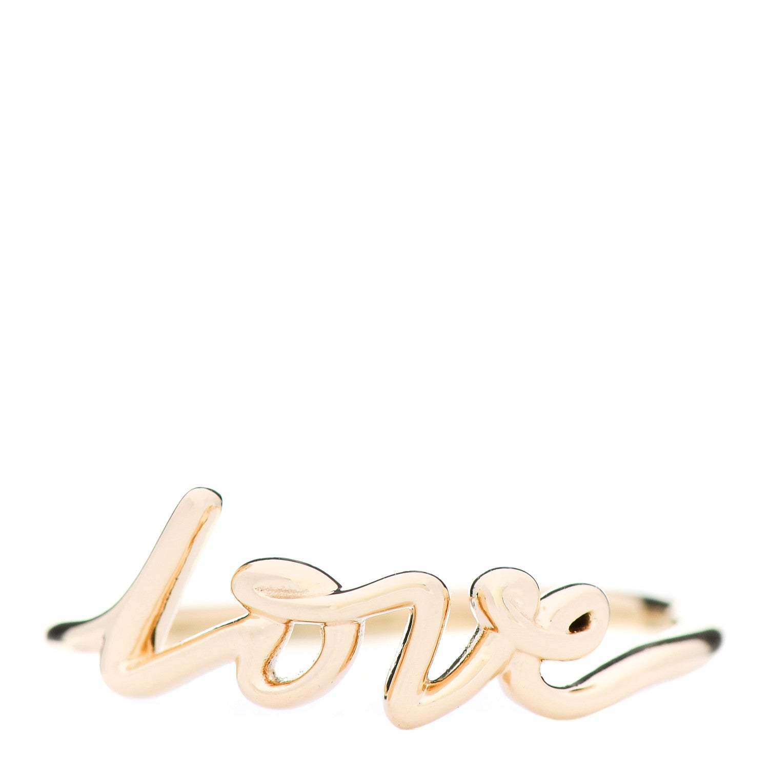 Tiffany 18K Yellow Gold Mini Paloma's Graffiti Love Ring 54 7 1 of 4