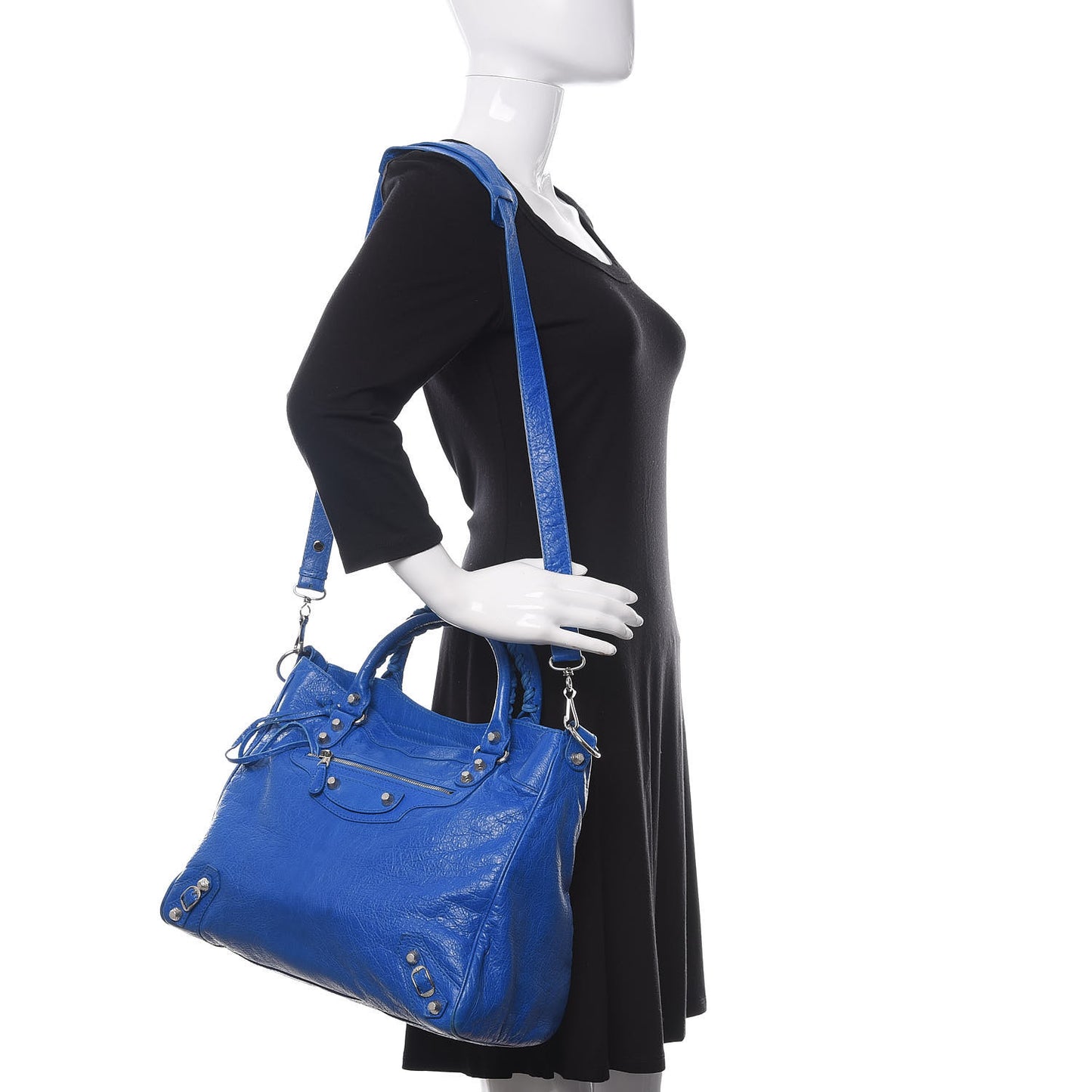 Agneau Giant 12 Silver Hardware Velo Bleu Lazuli