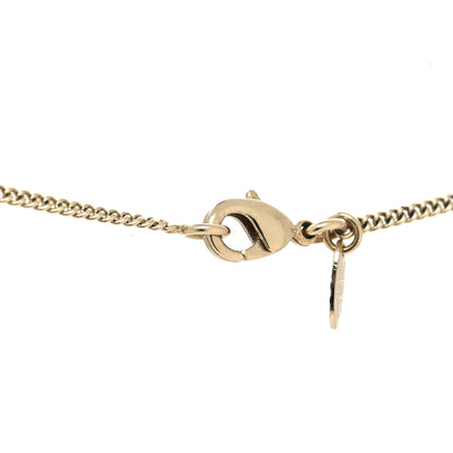 Chanel Pearl Crystal CC Pendant Necklace Light Gold 4 of 5
