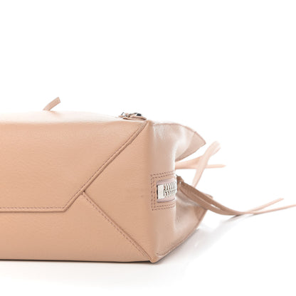 Balenciaga Grained Calfskin Papier Mini A4 Zip Around Tote Rose Des Sables 9 of 11