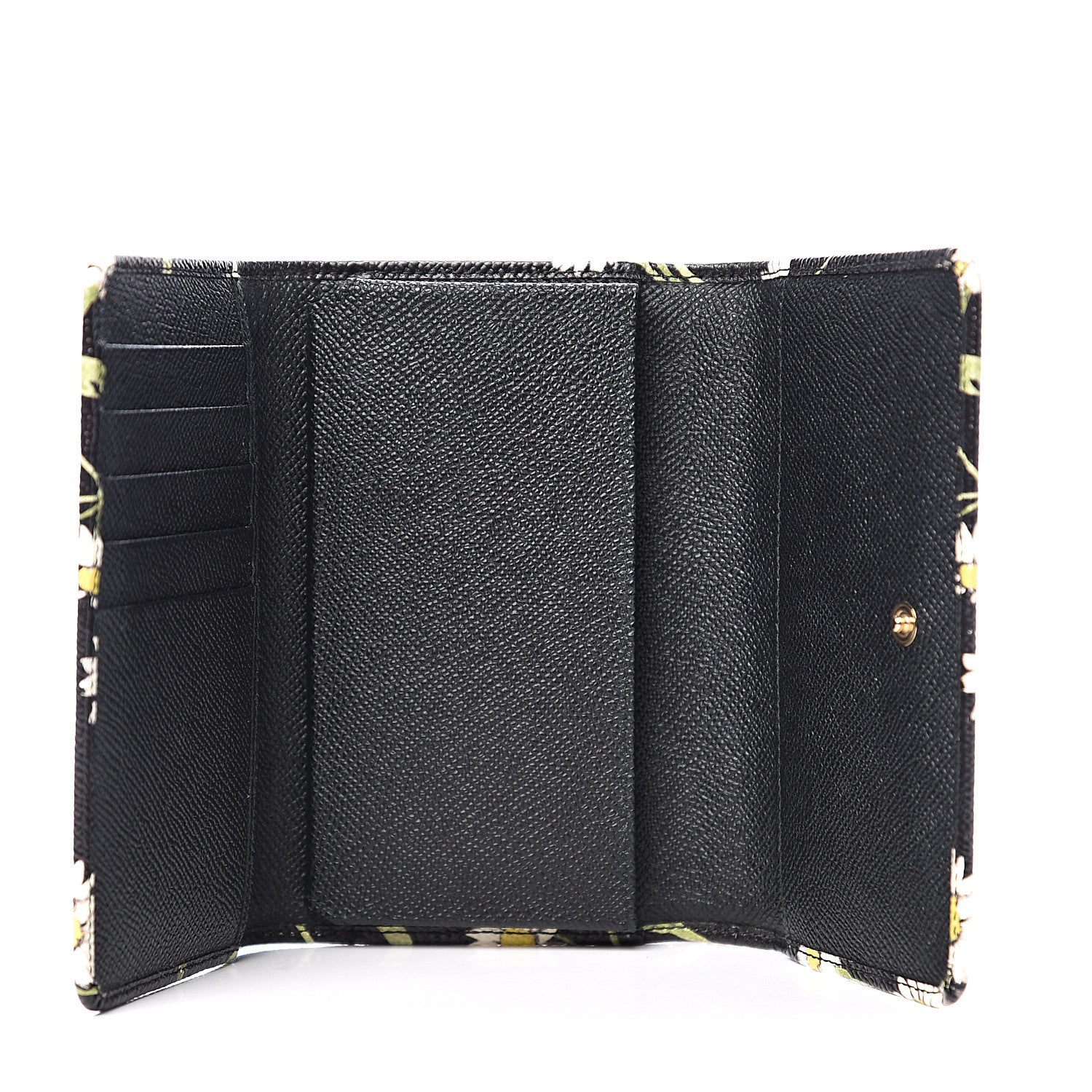 Dolce & Gabbana Dauphine Daisy Print Wallet On Chain Black 4 of 9