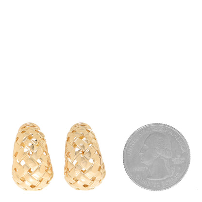 Tiffany 18K Yellow Gold Vannerie Earrings 2 of 5