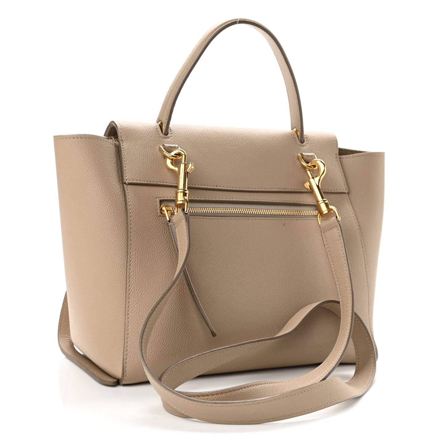Grained Calfskin Micro Belt Bag Light Taupe