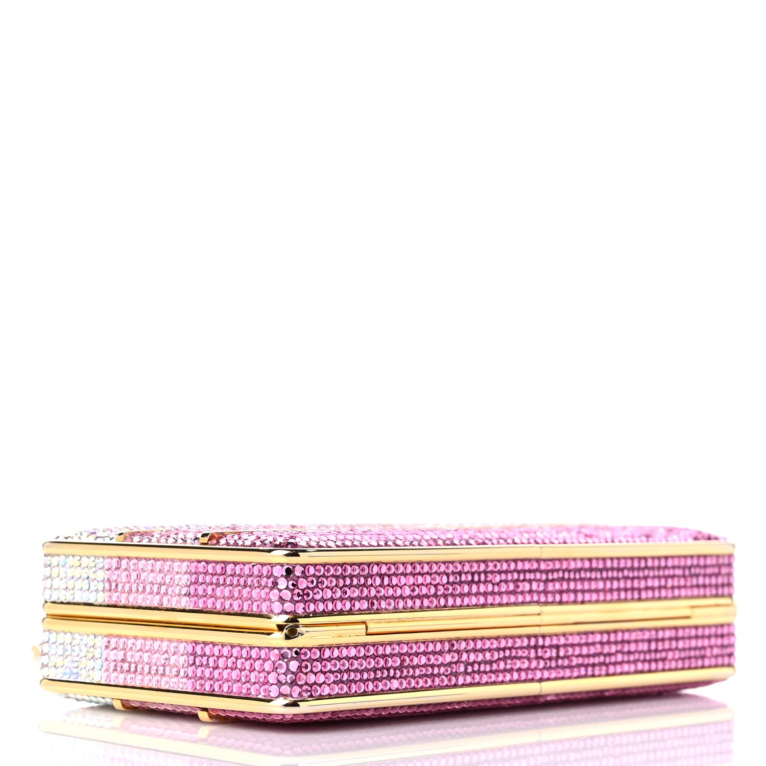 Judith Leiber Swarovski Crystal Minaudiere Clutch Pink Multicolor 4 of 10