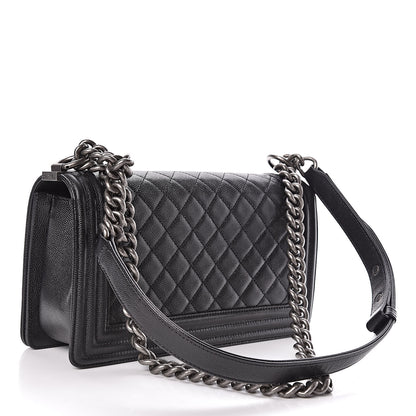 Chanel Caviar Quilted Medium Boy Flap Black 3 of 11
