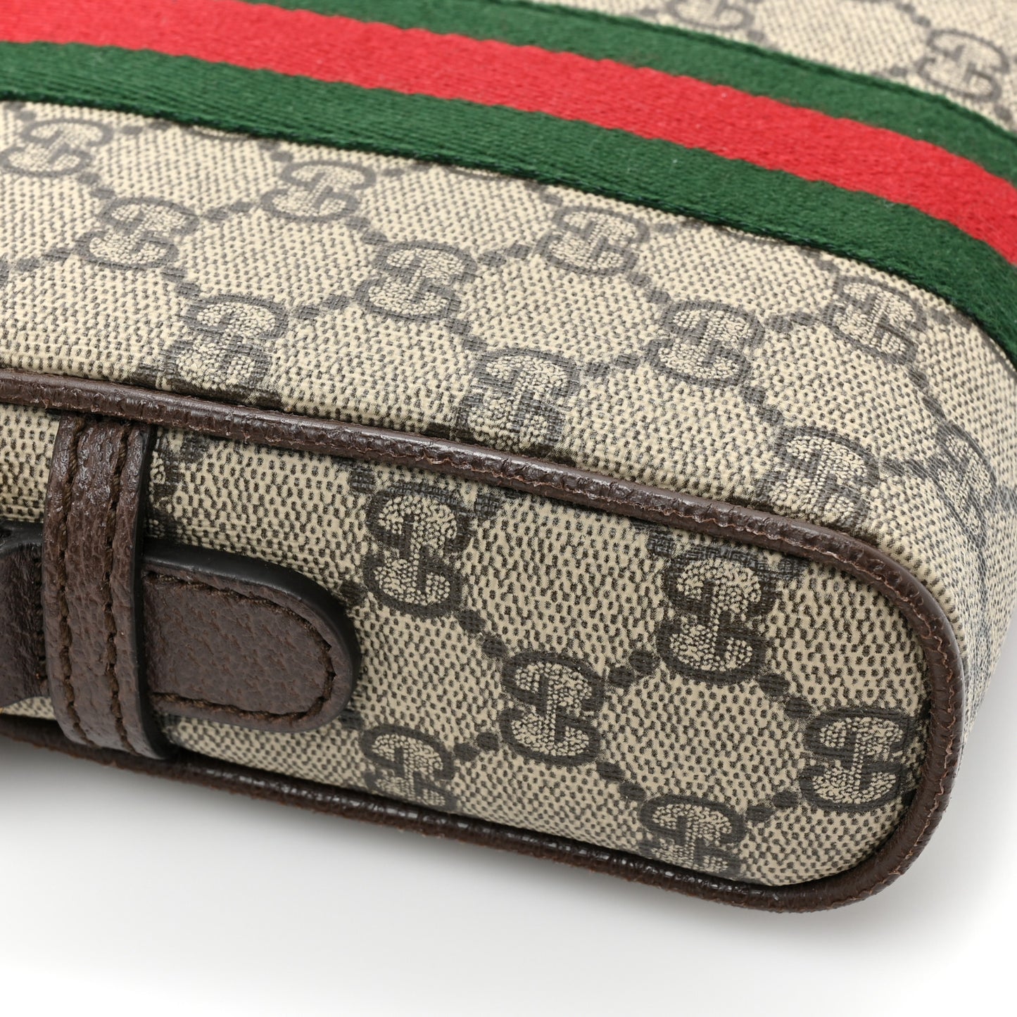 GG Supreme Monogram Web Mini Ophidia Messenger Brown