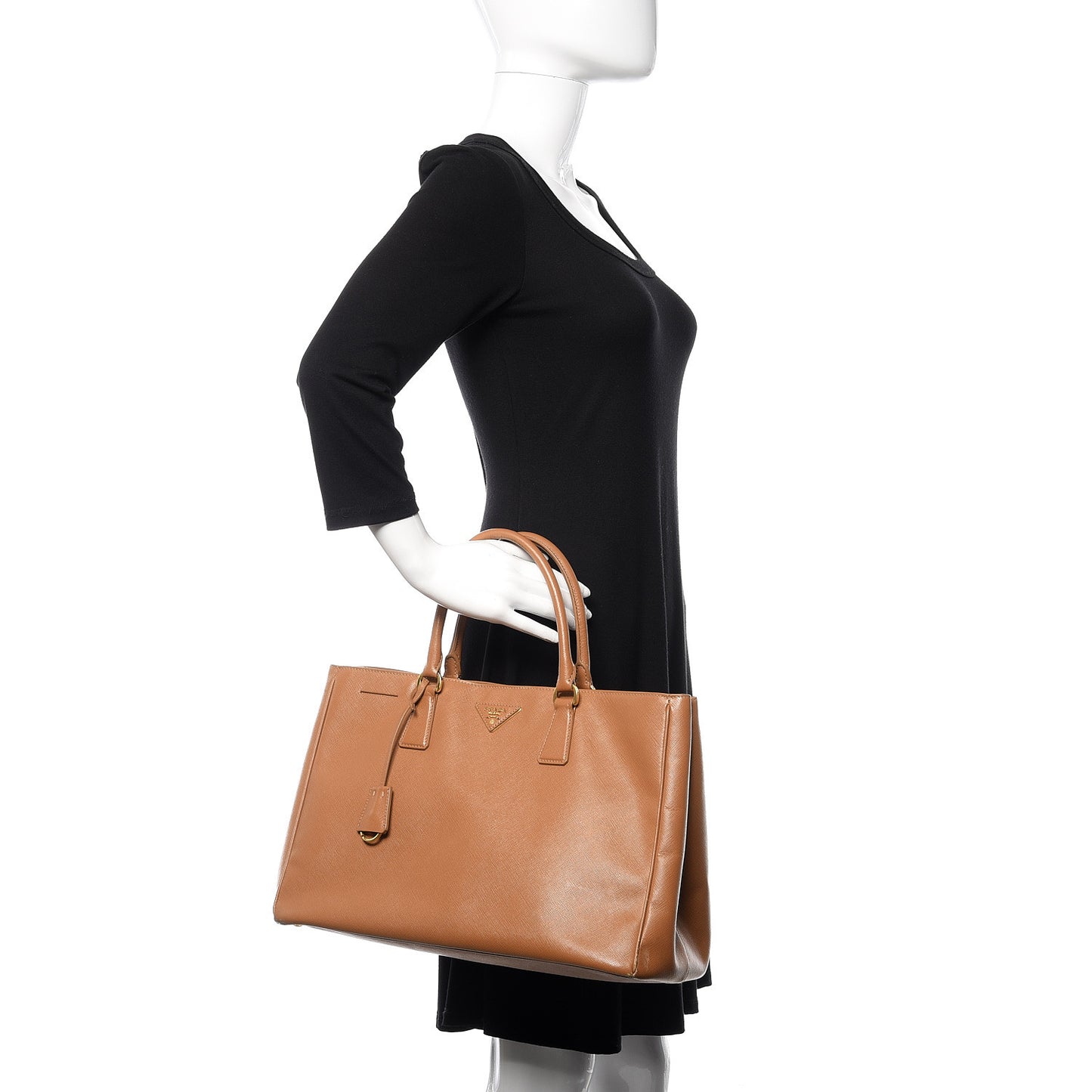 Saffiano Lux Large Tote Caramel