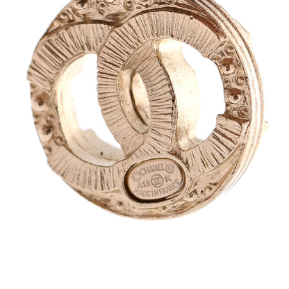 Chanel Pearl Crystal Resin CC Charms Safety Pin Brooch Gold 4 of 4