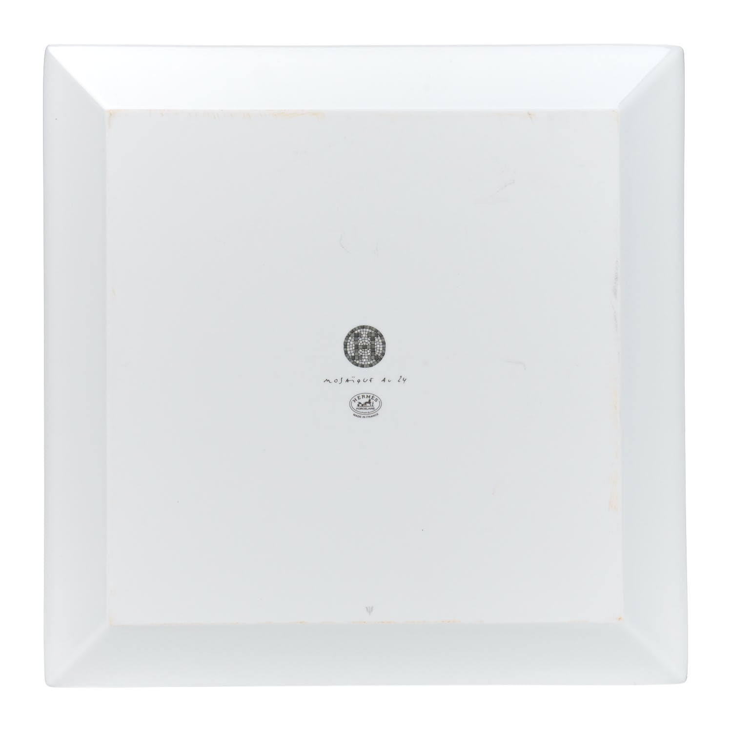 Hermes Porcelain Mosaique au 24 Platine Square Plate 3 of 5