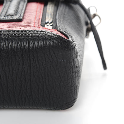3.1 Phillip Lim 3.1 Textured Calfskin Mini Pashli Satchel Crimson Black 12 of 15