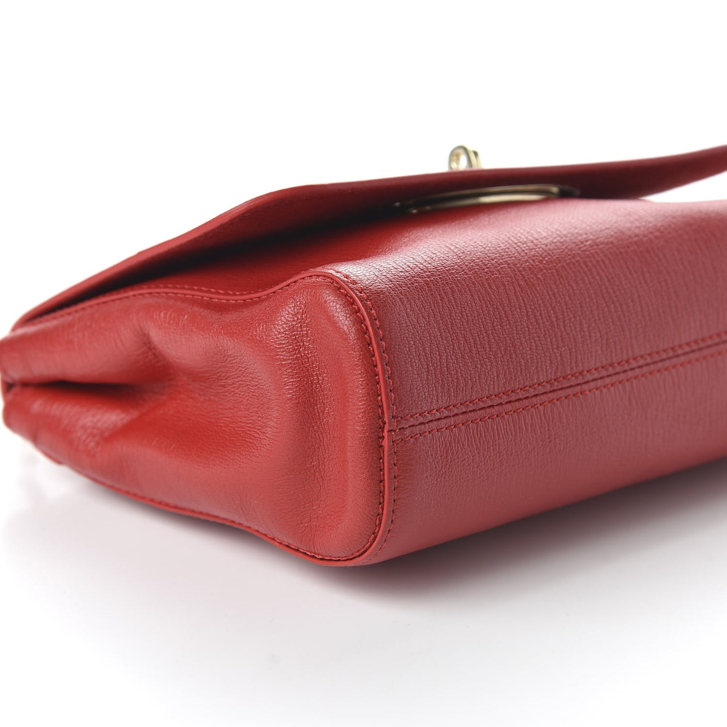 Glossy Goatskin Small Lily Flap Red