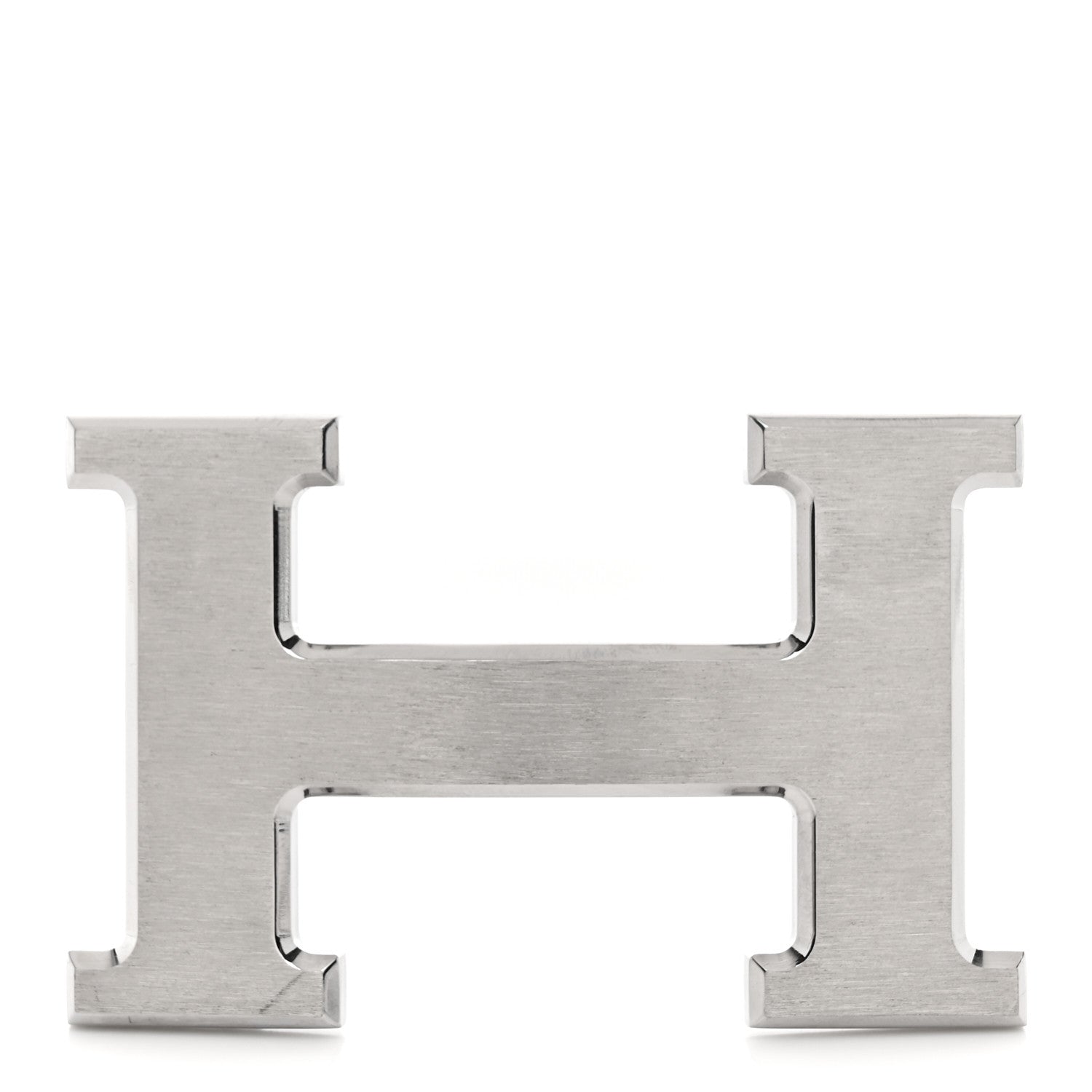 Hermes Brushed Palladium 32mm H Belt Buckle 1 of 4