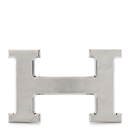 Hermes Brushed Palladium 32mm H Belt Buckle 1 of 4
