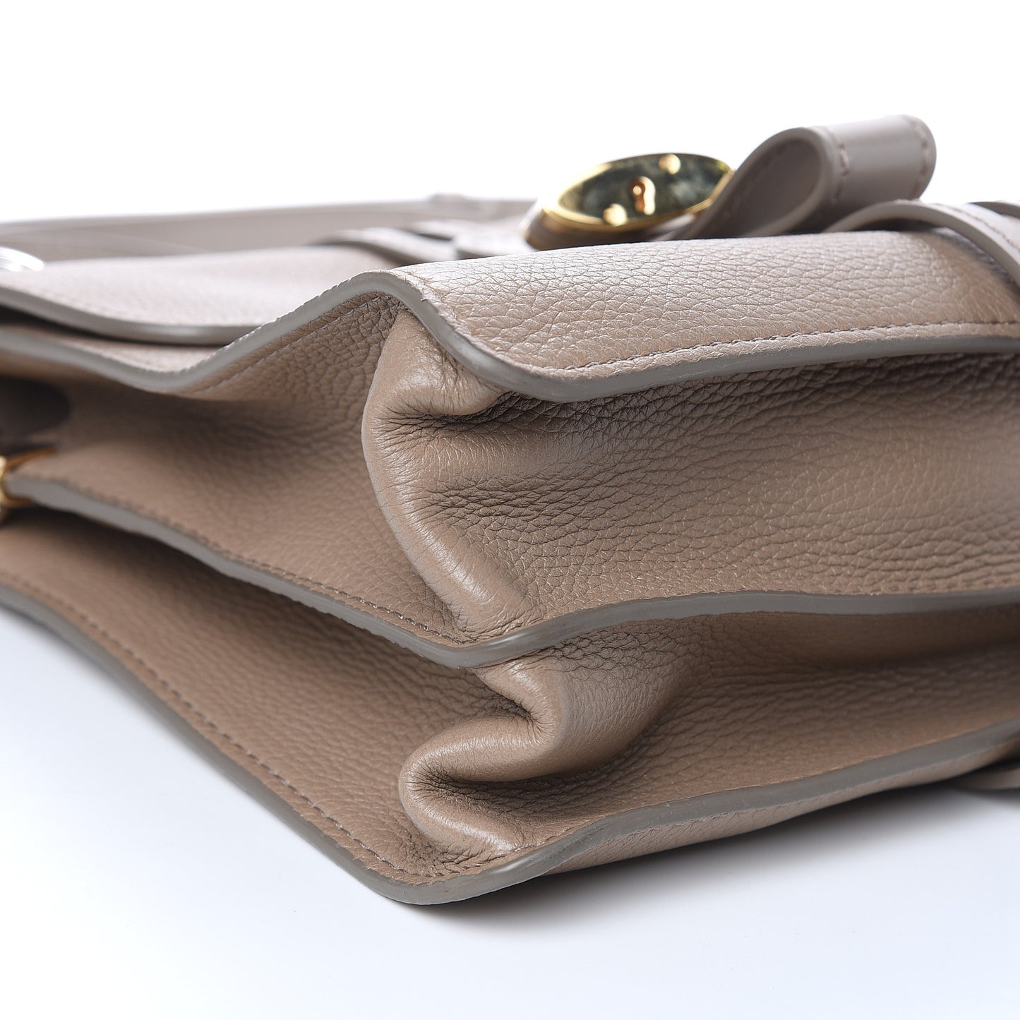 Shiny Grained Calfskin Medium Aby Day Shoulder Bag Motty Grey