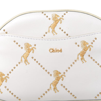 Chloe Smooth Calfskin Little Horses Embroidered Signature Belt Bag Brilliant White 9 of 9