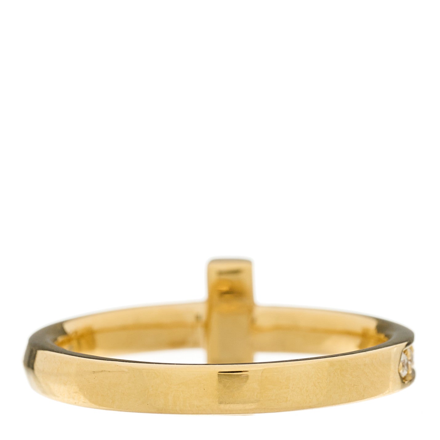 Tiffany 18K Yellow Gold Diamond 2.5mm T T1 Ring 52 6 3 of 4