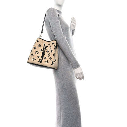 Louis Vuitton Cotton Monogram Embroidered Neonoe MM Beige Black 2 of 7