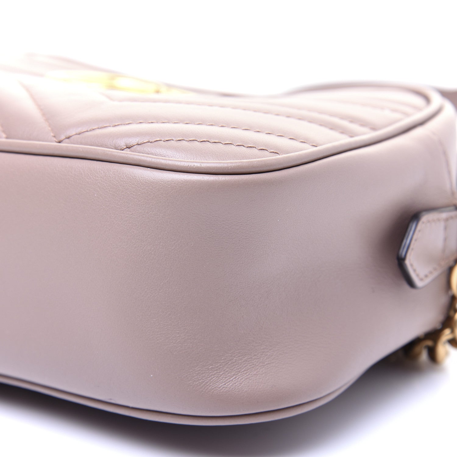 Gucci Calfskin Matelasse Small GG Marmont Chain Shoulder Bag Porcelain Rose 7 of 13