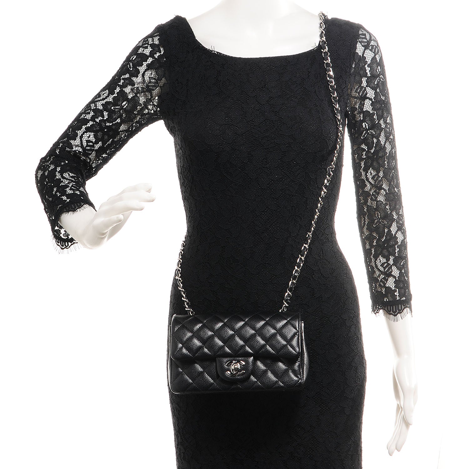 Chanel Caviar Quilted Mini Flap Black 2 of 8