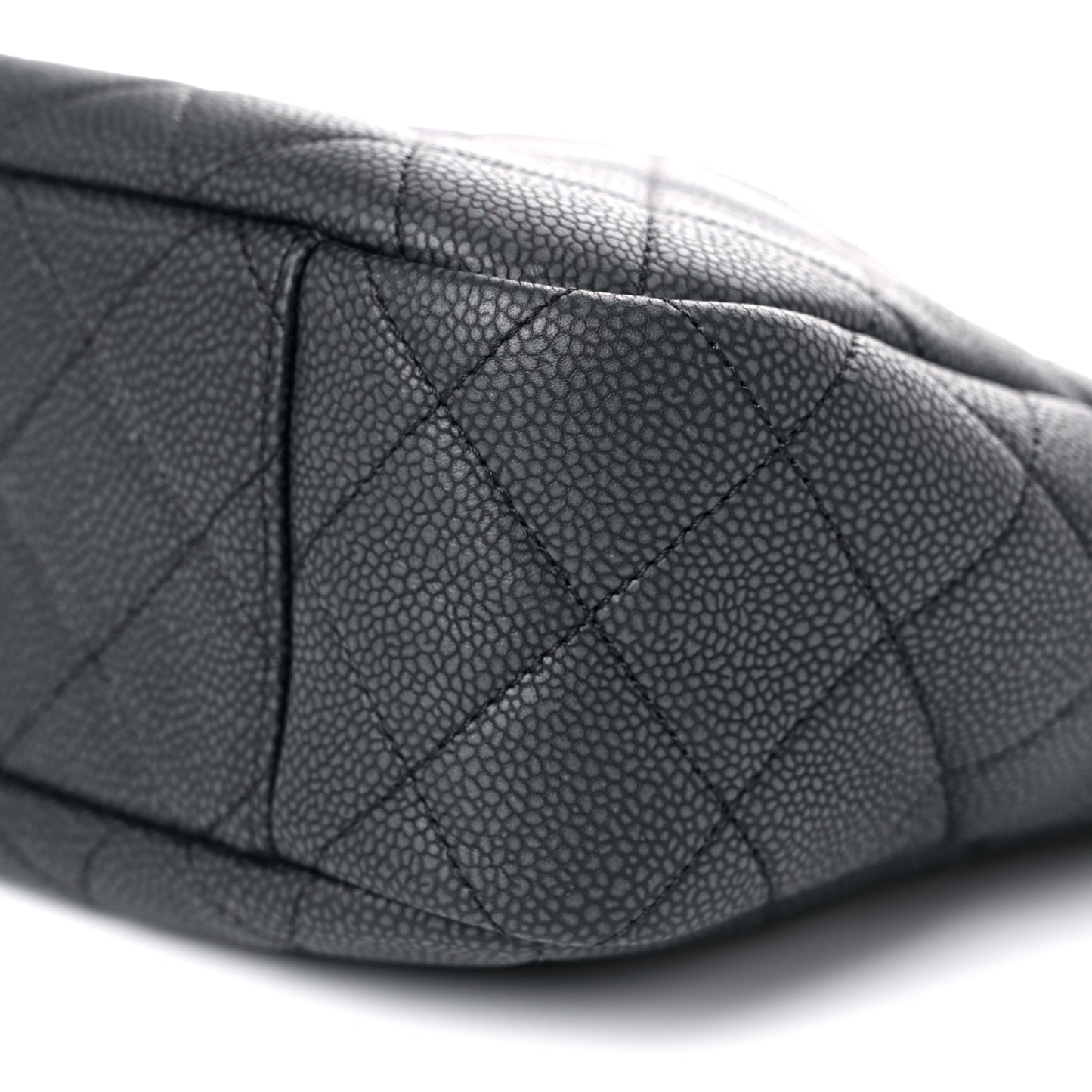 Caviar Quilted Large Coco Tassel Camera Case Black