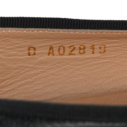 Chanel Lambskin Patent Cap Toe Ballerina Flats 37 Black 8 of 9