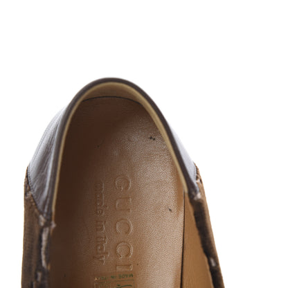 Gucci Velvet GG Monogram Goatskin Mens Horsebit Loafers 7 Brown Vintage Cocoa 9 of 9