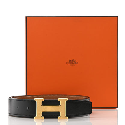 Hermes Box Togo 32mm H Belt 100 Black Gold 7 of 7