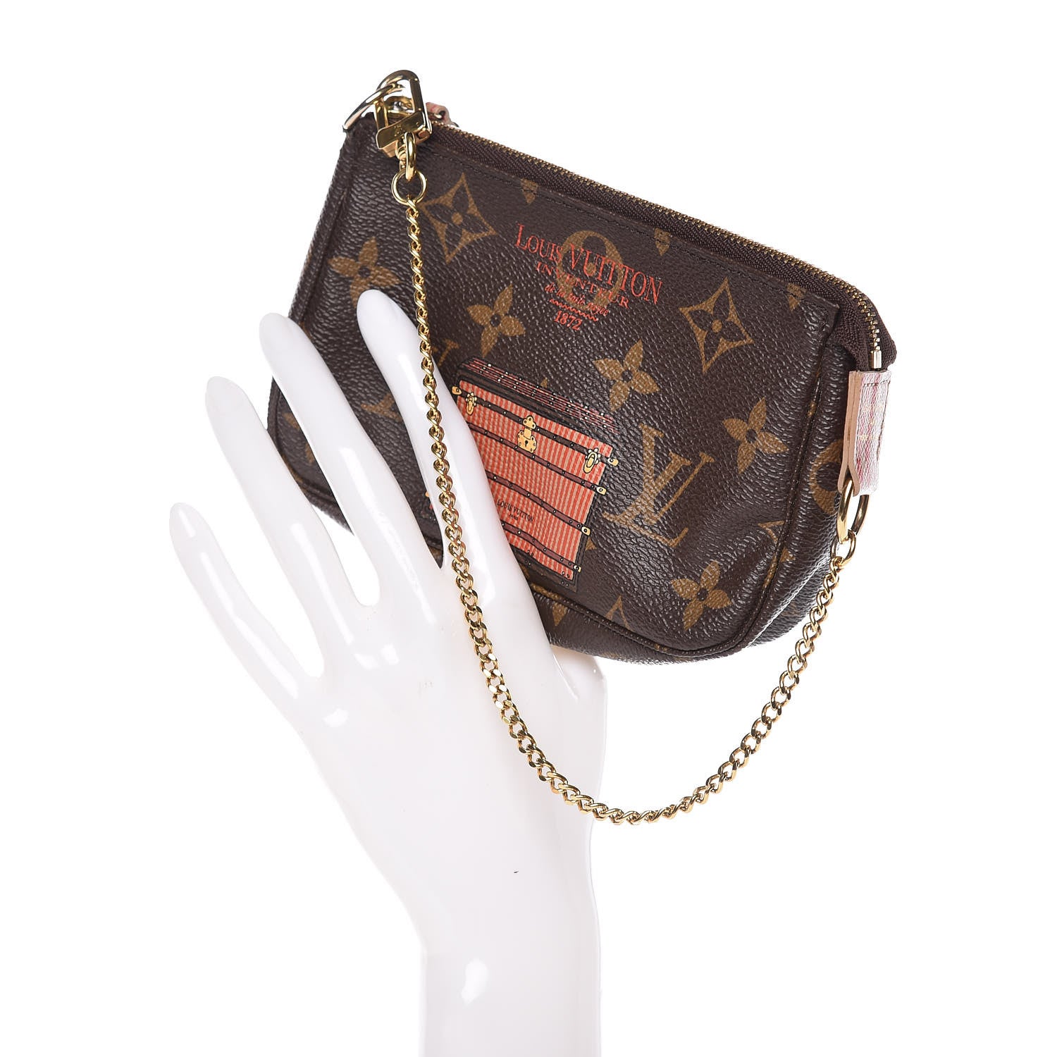 Louis Vuitton Monogram Trunks and Locks Mini Pochette Accessories 2 of 10