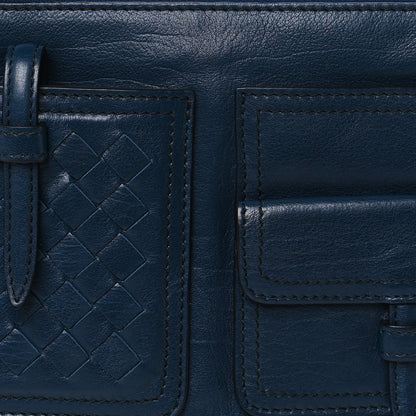 Bottega Veneta Nappa Intrecciato Multipocket Shoulder Bag Blue 8 of 10
