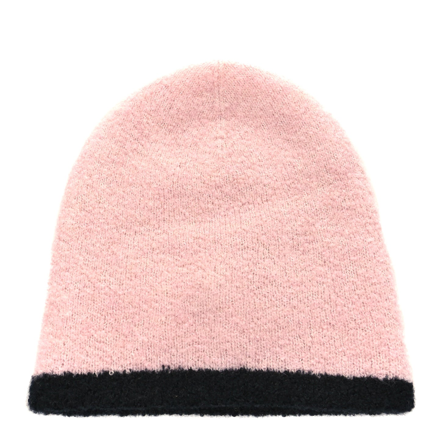 Cashmere Silk CC Beanie Hat Pink Black