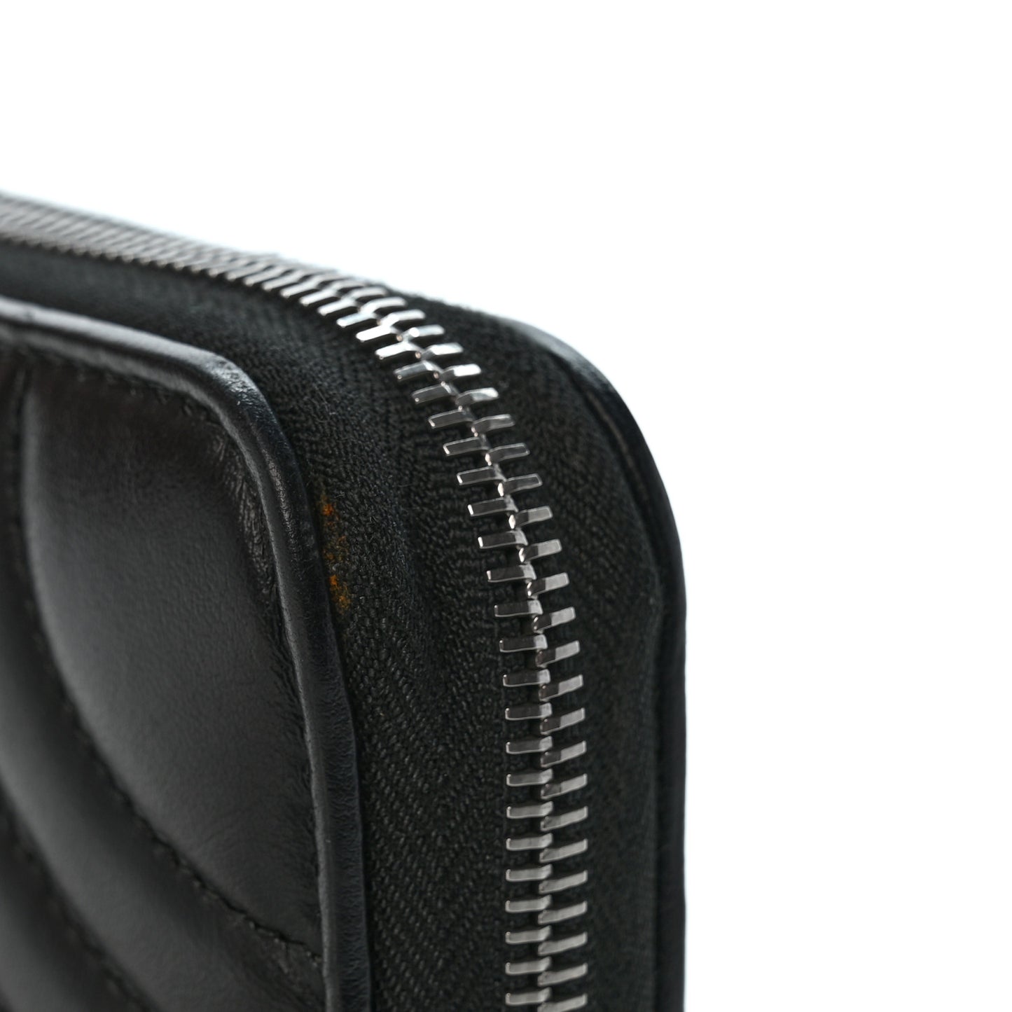 Soft Calfskin Diagramme Zip Around Wallet Black