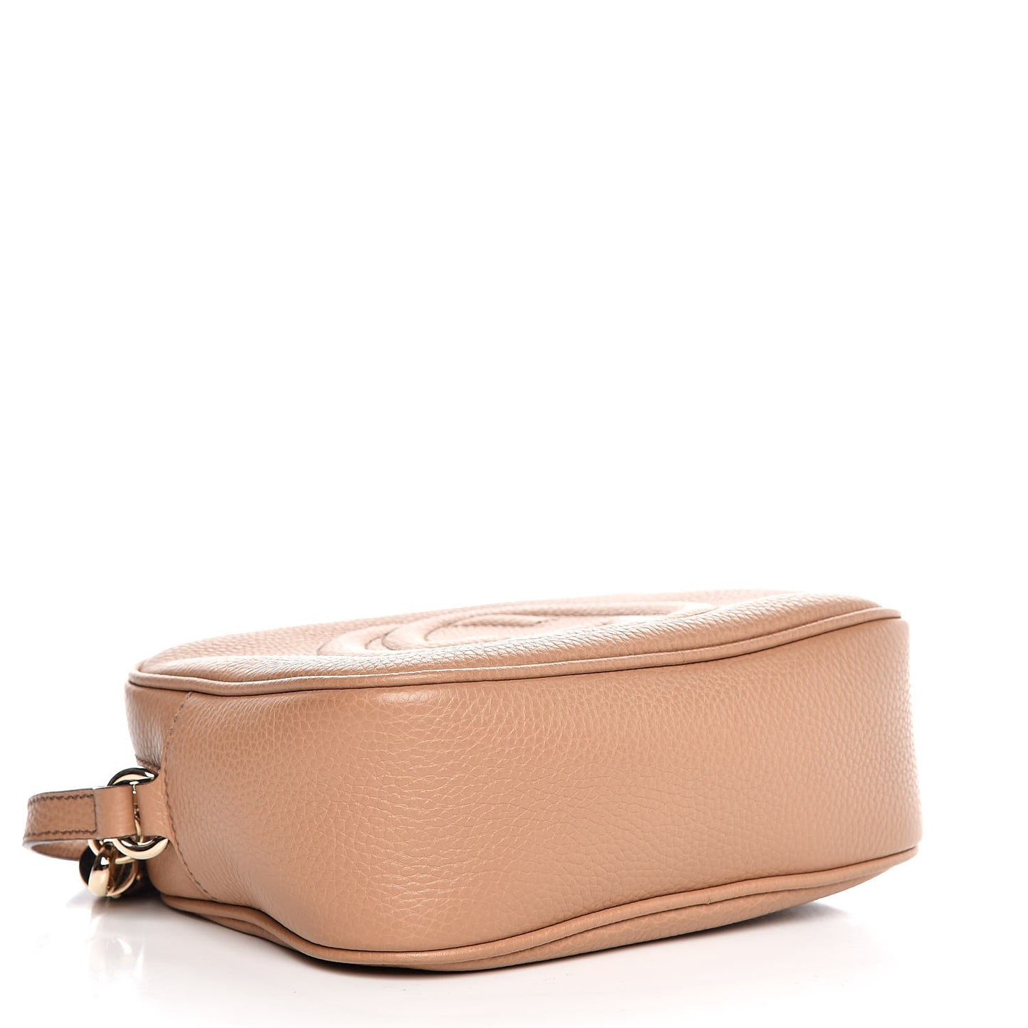 Pebbled Calfskin Small Soho Disco Bag Rose Beige