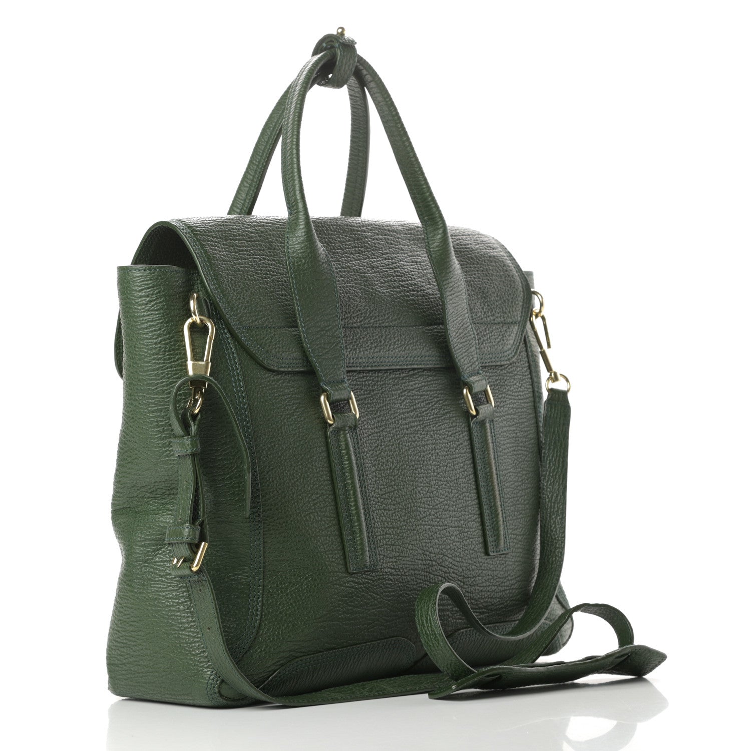 3.1 Phillip Lim Textured Calfskin Large Pashli Satchel Jade 3 of 13