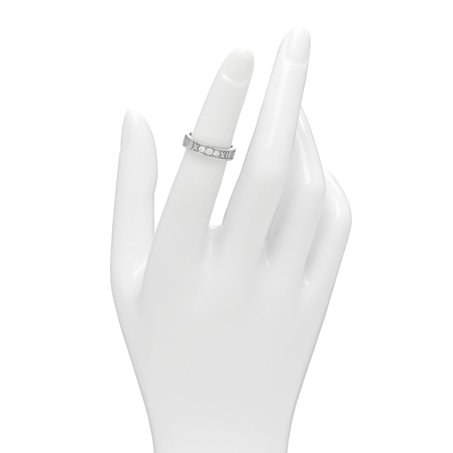 Tiffany 18K White Gold Diamond Atlas Ring 47 4 2 of 4