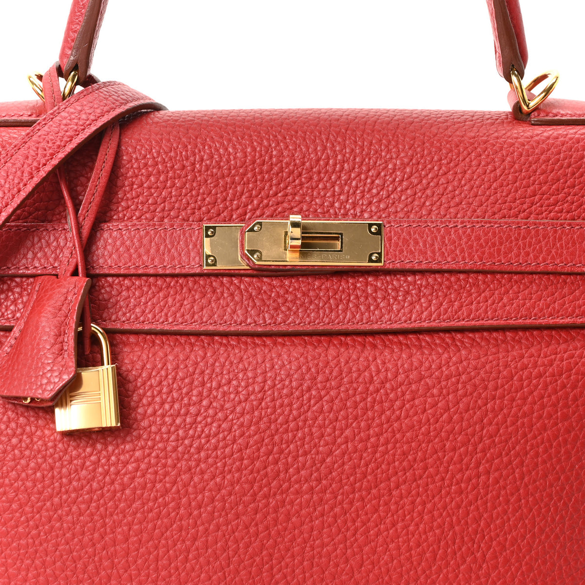 Hermes Taurillon Clemence Kelly Retourne 35 Rouge Garance 8 of 10