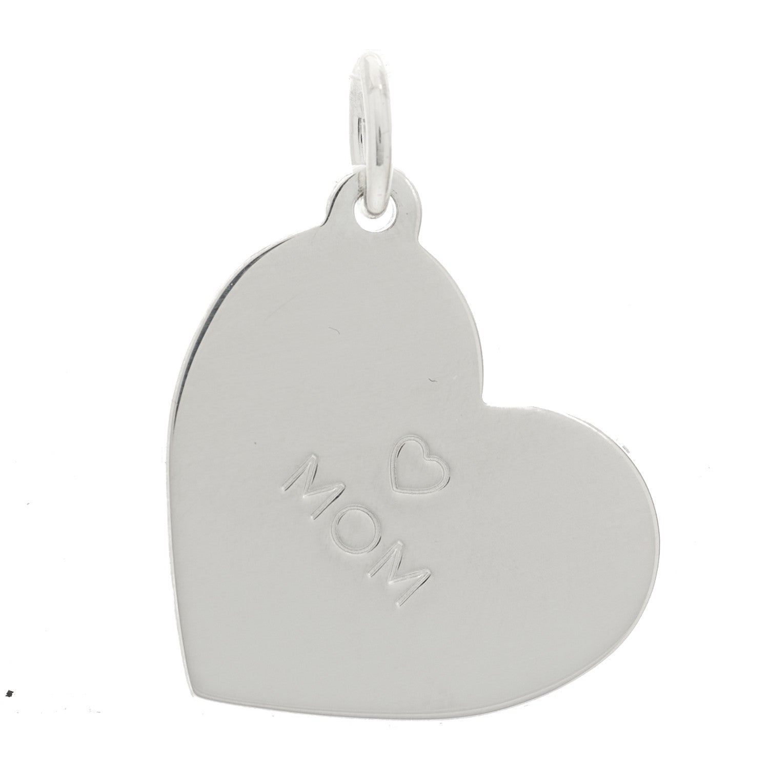 Tiffany Sterling Silver Mom Heart Charm 1 of 4