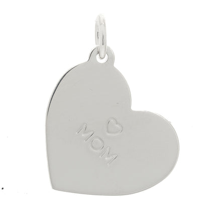 Tiffany Sterling Silver Mom Heart Charm 1 of 4