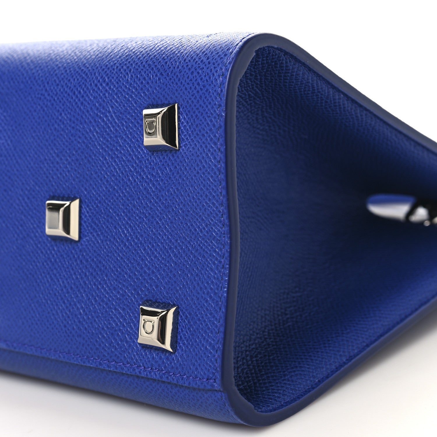 Salvatore Ferragamo Hammered Calfskin Small The Studio Box Bag