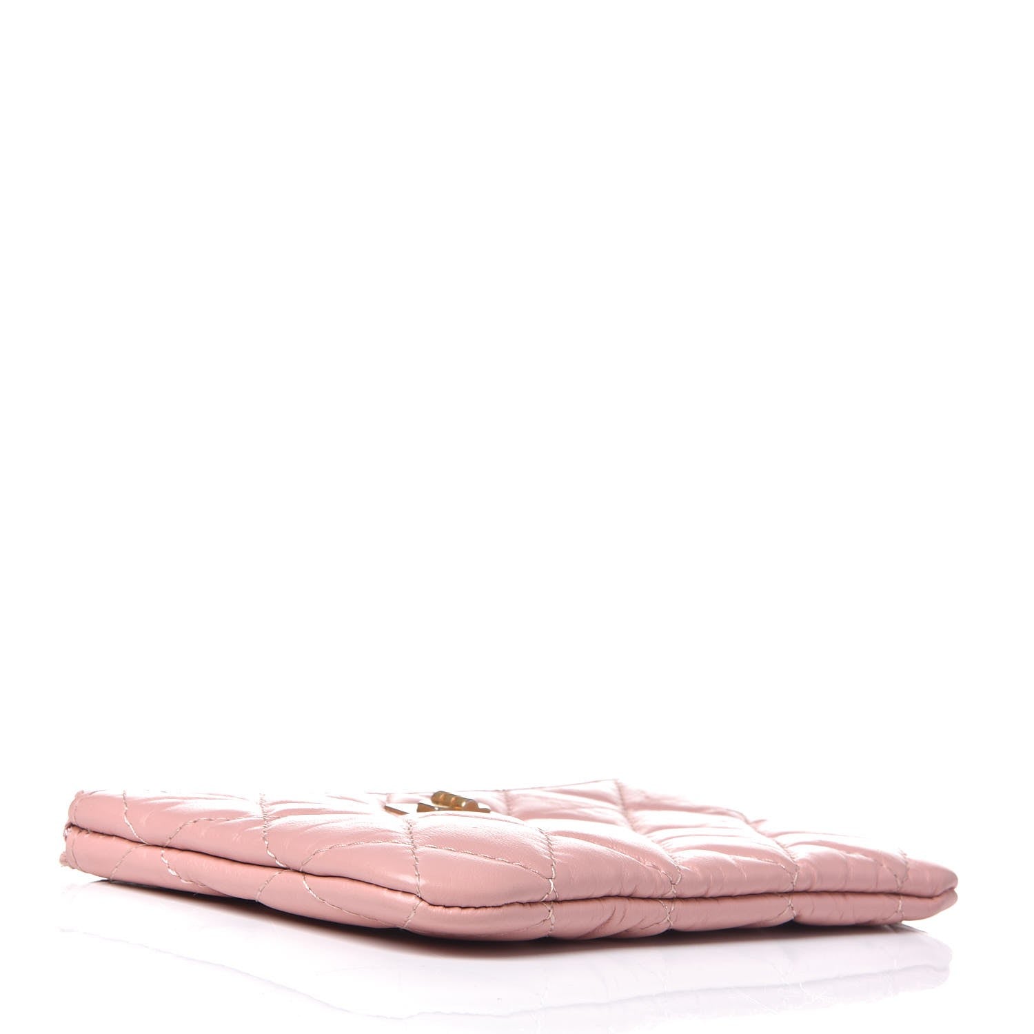 Chanel Aged Calfskin Quilted Small Reissue Cosmetic Case Light Pink 4 of 8